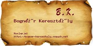 Bognár Keresztély névjegykártya